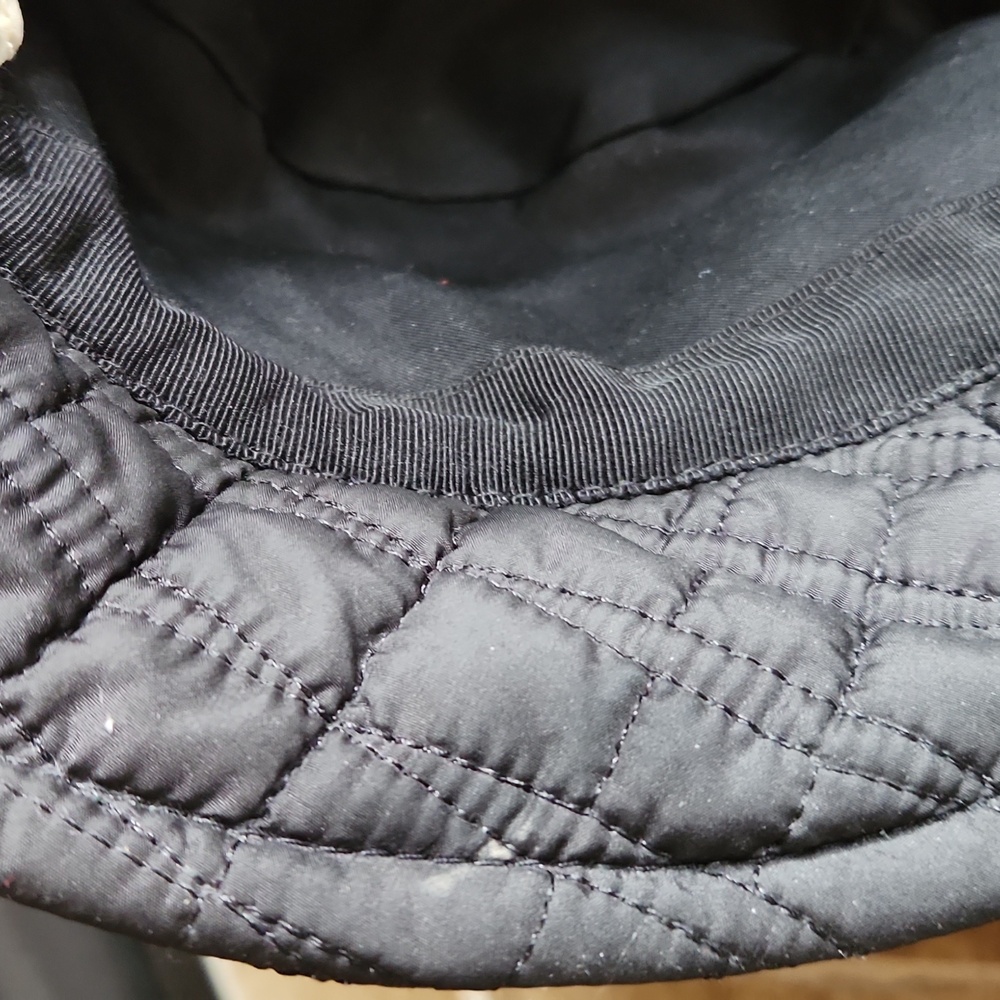 Kate Spade Black Quilted Bucket Hat with Bow - Picture 6 of 9
